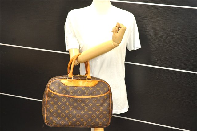Authentic Louis Vuitton Monogram Deauville Hand Bag M47270 LV 3812D