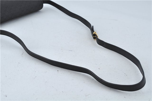 Authentic GUCCI Micro GG PVC Leather Shoulder Cross Body Bag Black Junk 3819C