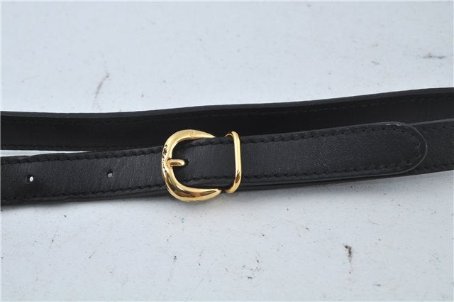 Authentic GUCCI Micro GG PVC Leather Shoulder Cross Body Bag Black Junk 3819C