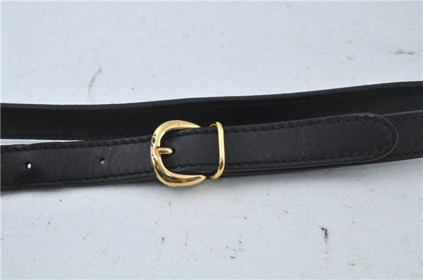 Authentic GUCCI Micro GG PVC Leather Shoulder Cross Body Bag Black Junk 3819C