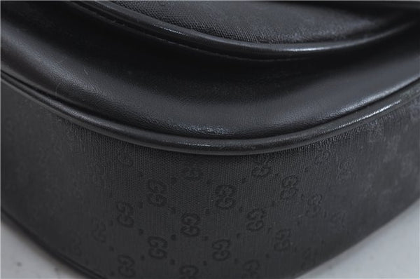 Authentic GUCCI Micro GG PVC Leather Shoulder Cross Body Bag Black Junk 3819C