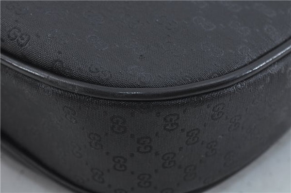Authentic GUCCI Micro GG PVC Leather Shoulder Cross Body Bag Black Junk 3819C