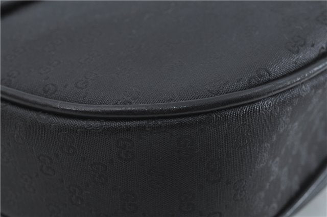 Authentic GUCCI Micro GG PVC Leather Shoulder Cross Body Bag Black Junk 3819C