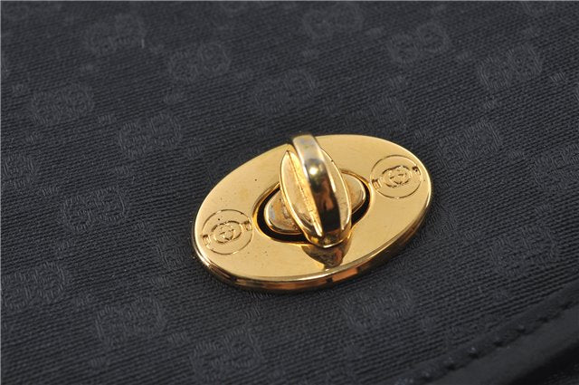 Authentic GUCCI Micro GG PVC Leather Shoulder Cross Body Bag Black Junk 3819C