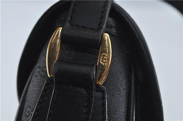 Authentic GUCCI Micro GG PVC Leather Shoulder Cross Body Bag Black Junk 3819C