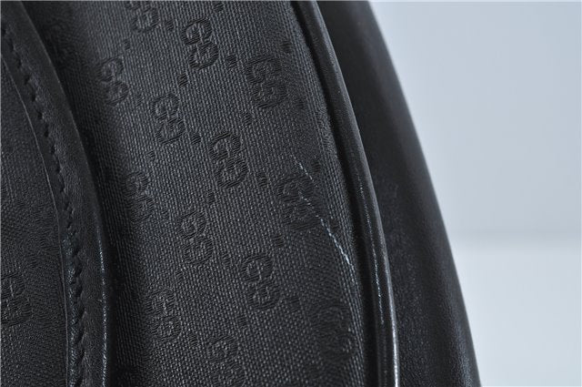 Authentic GUCCI Micro GG PVC Leather Shoulder Cross Body Bag Black Junk 3819C