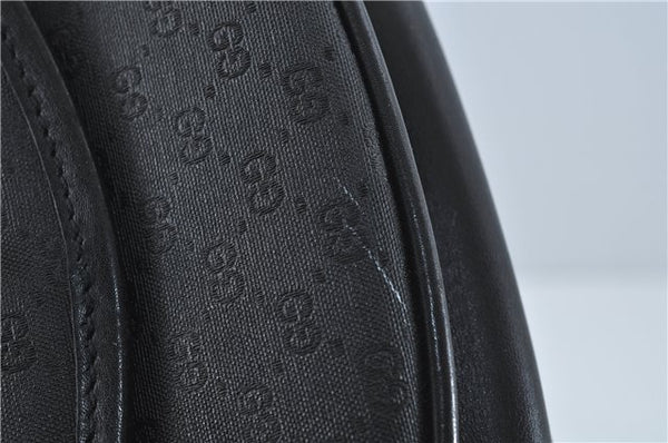 Authentic GUCCI Micro GG PVC Leather Shoulder Cross Body Bag Black Junk 3819C