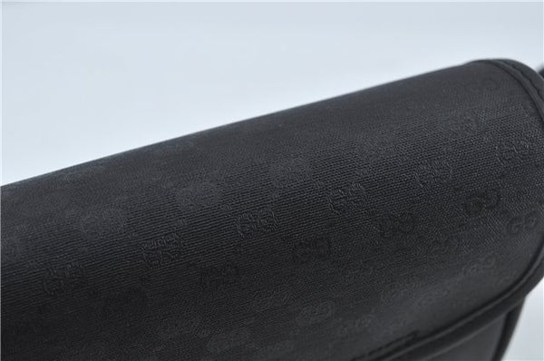 Authentic GUCCI Micro GG PVC Leather Shoulder Cross Body Bag Black Junk 3819C