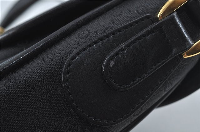 Authentic GUCCI Micro GG PVC Leather Shoulder Cross Body Bag Black Junk 3819C