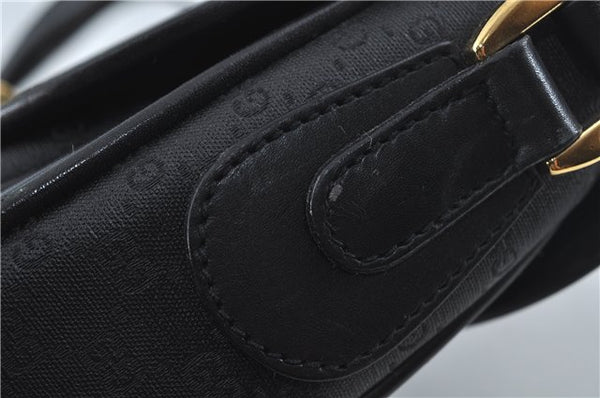 Authentic GUCCI Micro GG PVC Leather Shoulder Cross Body Bag Black Junk 3819C