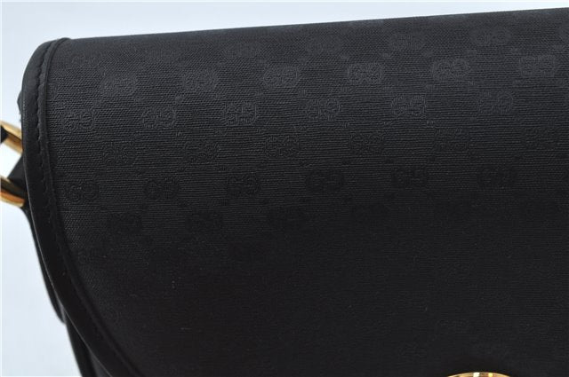 Authentic GUCCI Micro GG PVC Leather Shoulder Cross Body Bag Black Junk 3819C