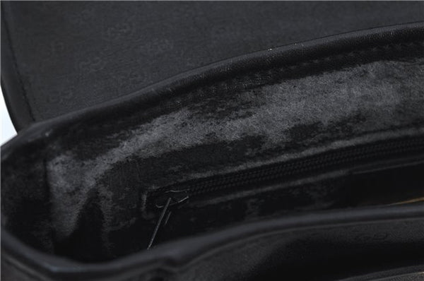 Authentic GUCCI Micro GG PVC Leather Shoulder Cross Body Bag Black Junk 3819C