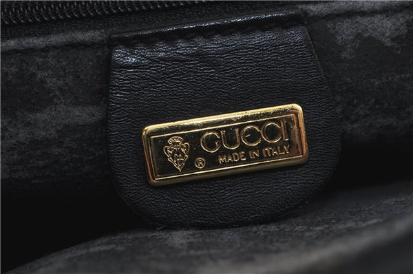 Authentic GUCCI Micro GG PVC Leather Shoulder Cross Body Bag Black Junk 3819C