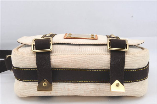 Auth Louis Vuitton Antigua Buzas PM Shoulder Cross Bag Ivory M40042 LV 3824D