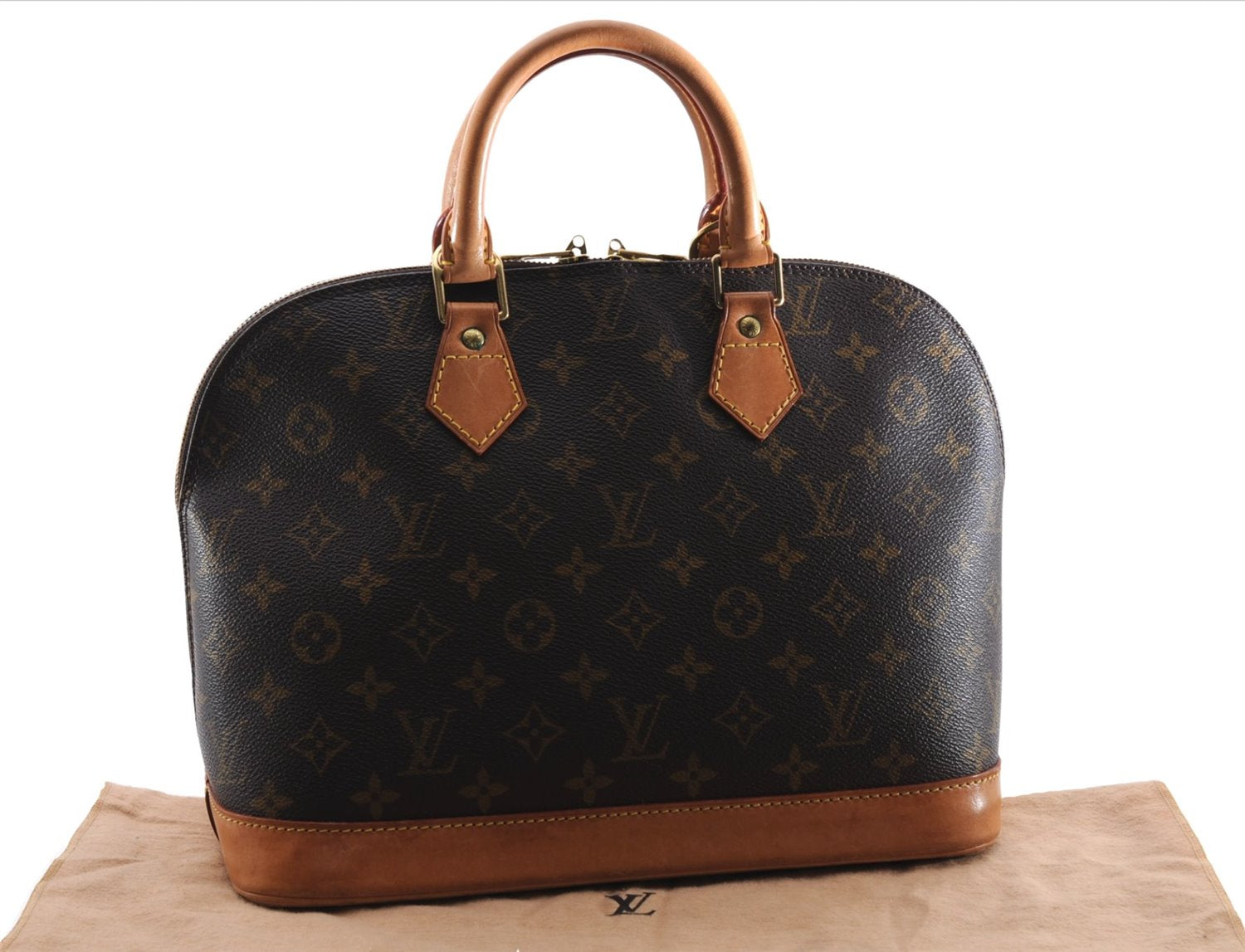 Authentic Louis Vuitton Monogram Alma Hand Bag Purse M51130 LV 3830E