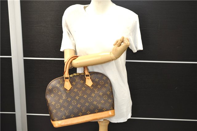 Authentic Louis Vuitton Monogram Alma Hand Bag Purse M51130 LV 3830E