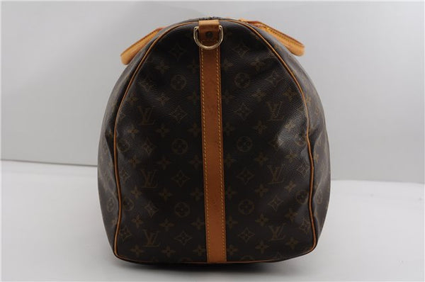 Authentic Louis Vuitton Monogram Keepall Bandouliere 60 M41412 Boston Bag 3830F