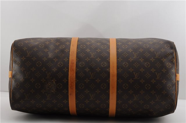 Authentic Louis Vuitton Monogram Keepall Bandouliere 60 M41412 Boston Bag 3830F