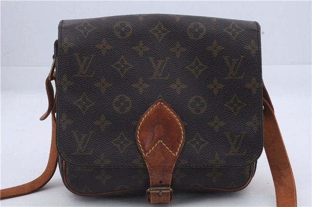 Auth Louis Vuitton Monogram Cartouchiere MM Shoulder Cross Bag M51253 LV 3832D