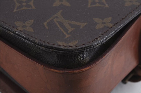 Auth Louis Vuitton Monogram Cartouchiere MM Shoulder Cross Bag M51253 LV 3832D