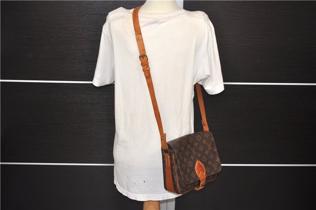 Auth Louis Vuitton Monogram Cartouchiere MM Shoulder Cross Bag M51253 LV 3832D