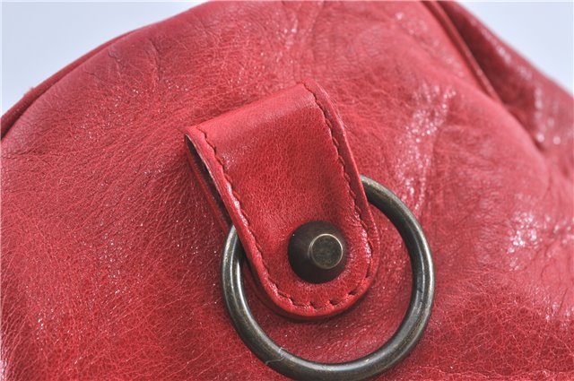 Auth BALENCIAGA Classic Twiggy 2Way Shoulder Hand Bag Leather 128523 Red 3835C