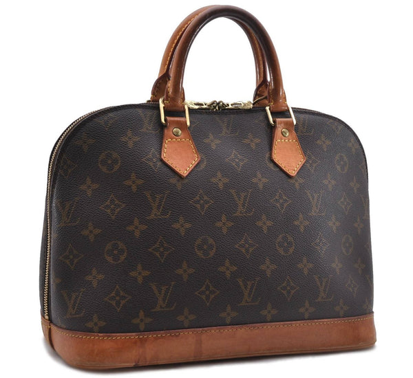Authentic Louis Vuitton Monogram Alma Hand Bag Purse M51130 LV 3835D
