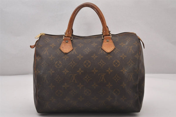 Authentic Louis Vuitton Monogram Speedy 30 Hand Boston Bag M41526 LV 3835I