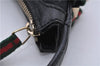 Authentic GUCCI Princy Ribbon Shoulder Tote Bag GG Canvas 162882 Black 3836C