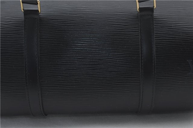 Authentic Louis Vuitton Epi Soufflot Hand Bag Black M52222 LV 3836E