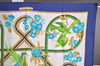 Authentic HERMES Carre 90 Scarf "Caraibes" Silk Blue 3838I