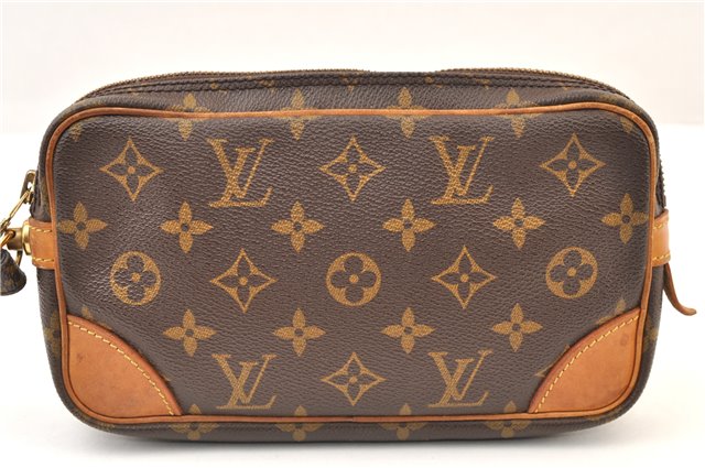 Authentic Louis Vuitton Monogram Marly Dragonne PM M51827 Clutch Hand Bag 3841F