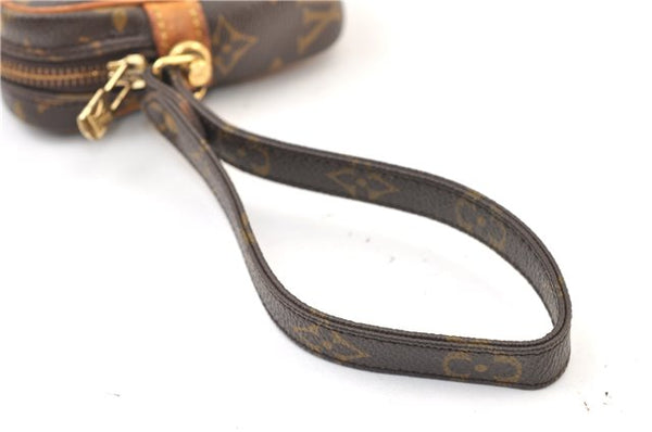 Authentic Louis Vuitton Monogram Marly Dragonne PM M51827 Clutch Hand Bag 3841F