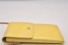 Authentic Louis Vuitton Vernis Walker Shoulder Cross Wallet M91072 Yellow 3842I