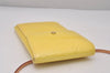 Authentic Louis Vuitton Vernis Walker Shoulder Cross Wallet M91072 Yellow 3842I