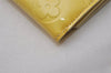 Authentic Louis Vuitton Vernis Walker Shoulder Cross Wallet M91072 Yellow 3842I