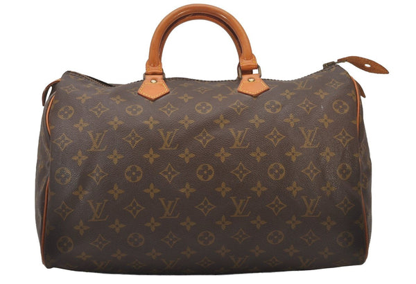 Authentic Louis Vuitton Monogram Speedy 35 Hand Boston Bag Old Model LV 3844I