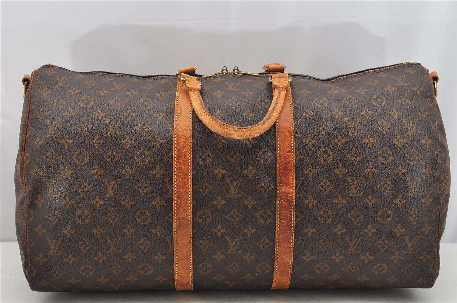 Authentic Louis Vuitton Monogram Keepall Bandouliere 55 M41414 Boston Bag 3845I