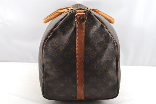 Authentic Louis Vuitton Monogram Keepall Bandouliere 55 M41414 Boston Bag 3845I