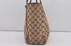 Authentic GUCCI Vintage Shoulder Tote Bag GG Canvas Leather 113017 Brown 3846I