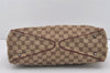 Authentic GUCCI Vintage Shoulder Tote Bag GG Canvas Leather 113017 Brown 3846I