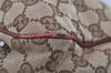 Authentic GUCCI Vintage Shoulder Tote Bag GG Canvas Leather 113017 Brown 3846I