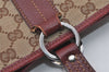 Authentic GUCCI Vintage Shoulder Tote Bag GG Canvas Leather 113017 Brown 3846I
