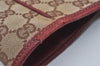 Authentic GUCCI Vintage Shoulder Tote Bag GG Canvas Leather 113017 Brown 3846I