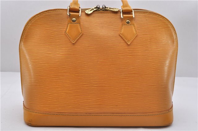 Authentic Louis Vuitton Epi Alma PM Hand Bag Yellow M52149 LV 3850D