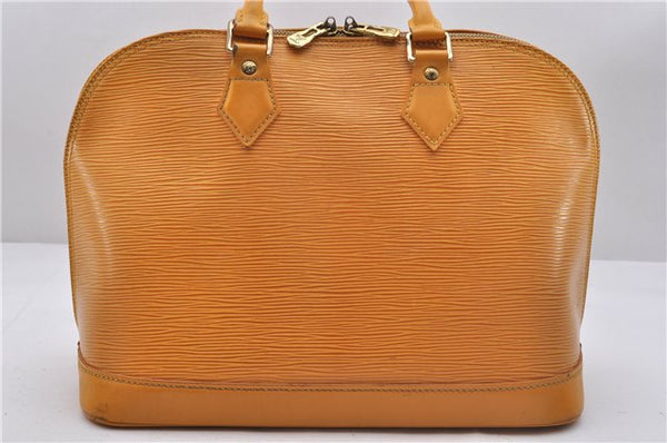 Authentic Louis Vuitton Epi Alma PM Hand Bag Yellow M52149 LV 3850D