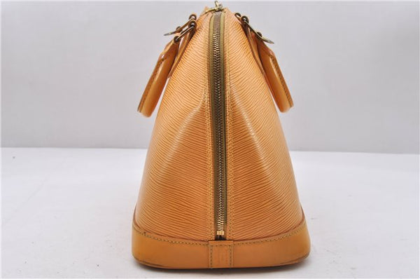 Authentic Louis Vuitton Epi Alma PM Hand Bag Yellow M52149 LV 3850D