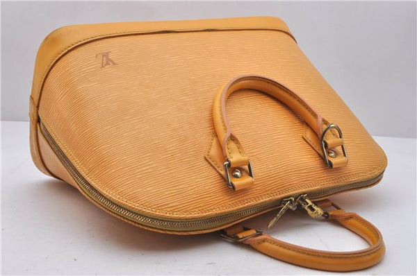 Authentic Louis Vuitton Epi Alma PM Hand Bag Yellow M52149 LV 3850D