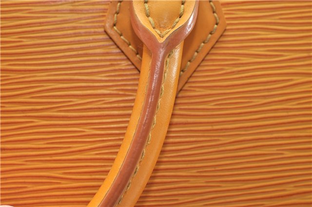 Authentic Louis Vuitton Epi Alma PM Hand Bag Yellow M52149 LV 3850D