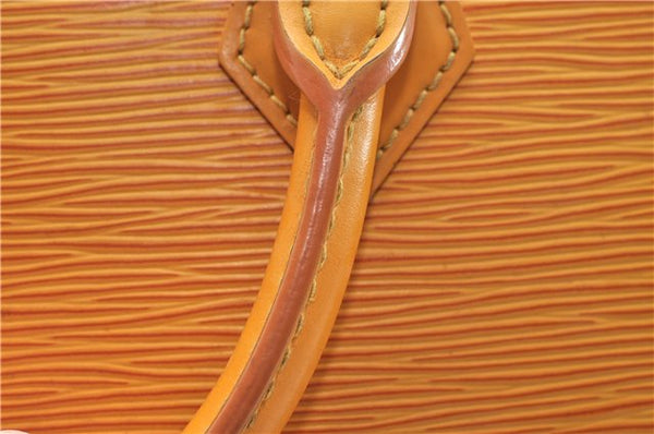 Authentic Louis Vuitton Epi Alma PM Hand Bag Yellow M52149 LV 3850D